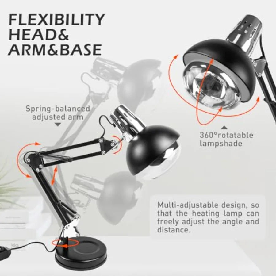 Heating Lamp for Candy Making Black Silver Plated Afable Candy Heater for Beginners in Sugar Art, Baking, and Confectionery