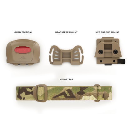 Princeton Tec Quad Tactical MPLS | 78 Lumens Headlamp | Made in USA