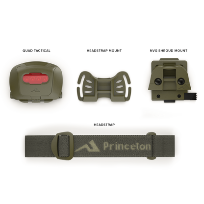 Princeton Tec Quad Tactical MPLS | 78 Lumens Headlamp | Made in USA